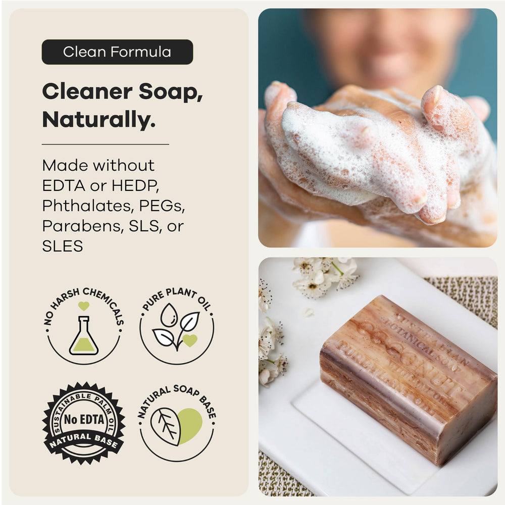 Australian Botanical Soap shea butter scoop image showing moisturizing benefit