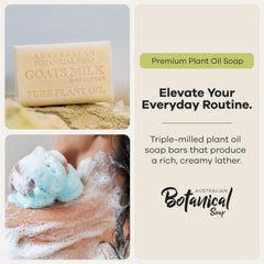 Australian Botanical Soap close-up of bar texture illustrating creamy density