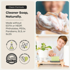 australian botanical soap bar in hand to show extra-large 6.6 oz size and value