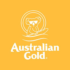 Australian Gold ingredient list and label close-up showing vegan clean formula benefit