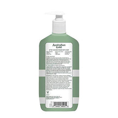 Australian Gold lotion texture close-up highlighting lightweight absorption benefit