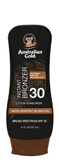 Australian Gold front bottle showing SPF 30 and coconut scent benefit