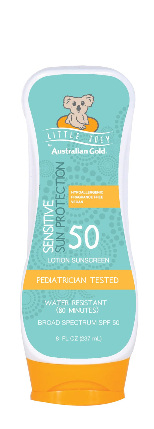 Australian Gold Little Joey front packaging showing SPF and benefits