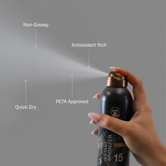 Australian Gold continuous spray nozzle close-up for easy, even application