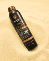 Australian Gold sunscreen texture on skin showing quick-dry glow benefit