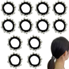 Auswalar front packaging showing 12 black pearl hair bands and neat storage benefit