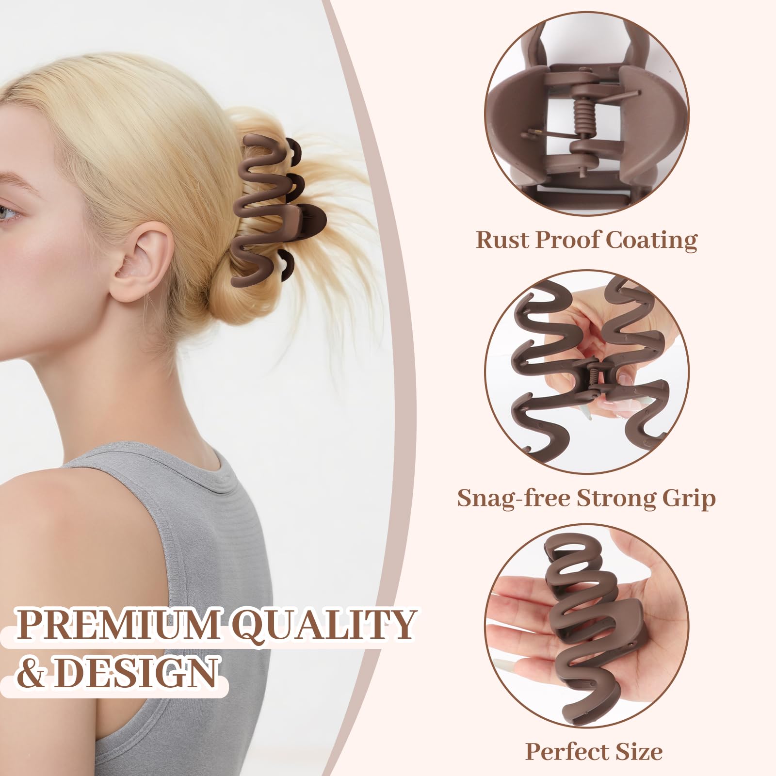 AuroTrends clip in use holding an elegant bun for secure styling