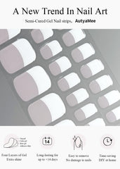 AutyaMee application on toes being cured under LED lamp for long-lasting polished finish