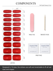AutyaMee applying strip with wooden stick and file showing easy prep benefit salon finish