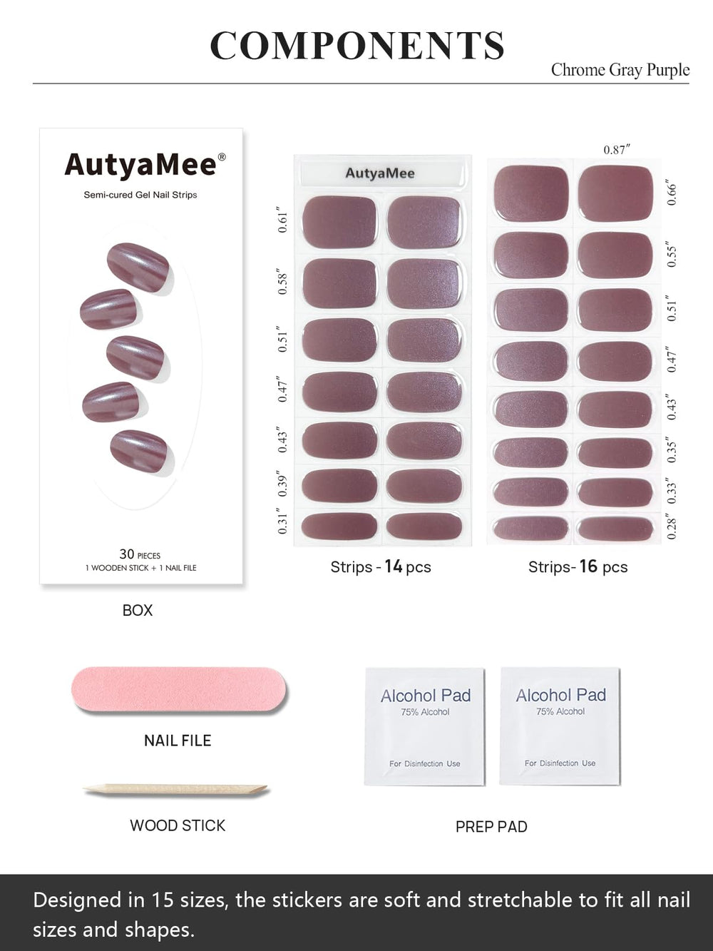 AutyaMee hands applying a peel-and-stick gel strip, easy precise placement benefit