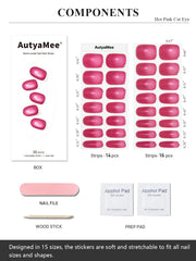 AutyaMee tools and 30 strips laid out, showing included pads file and wooden stick
