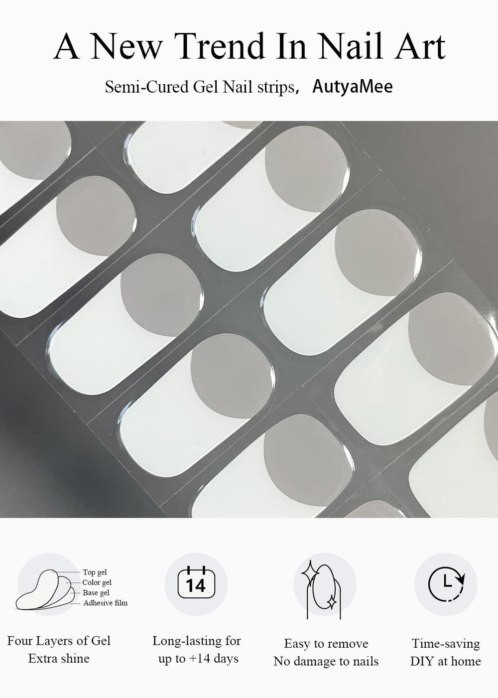 AutyaMee kit contents with file and prep pads for easy application