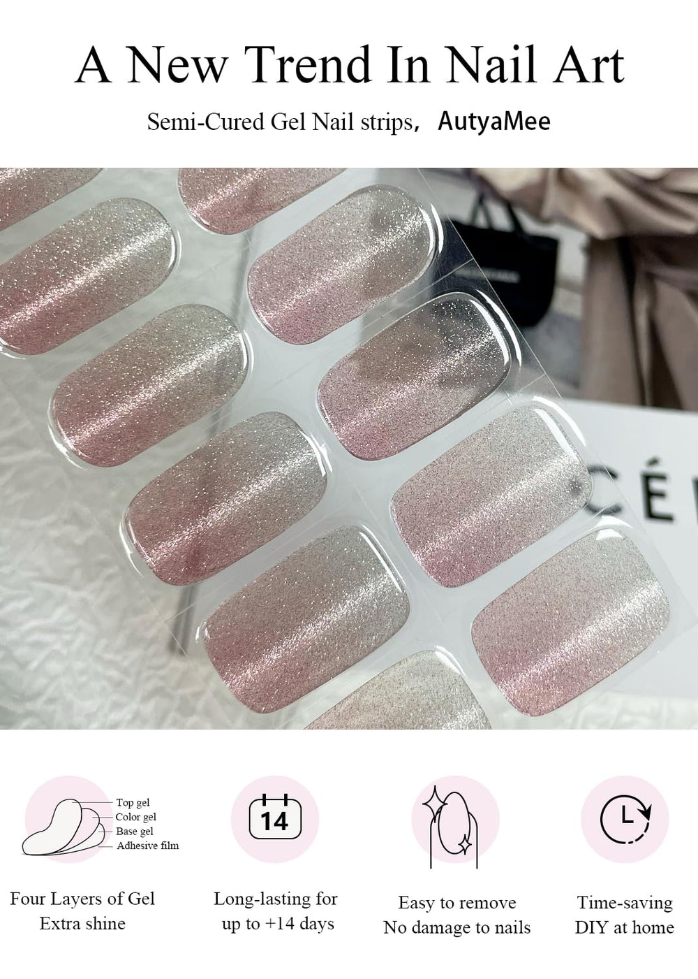 AutyaMee included tools laid out with strips for quick prep and exact fit