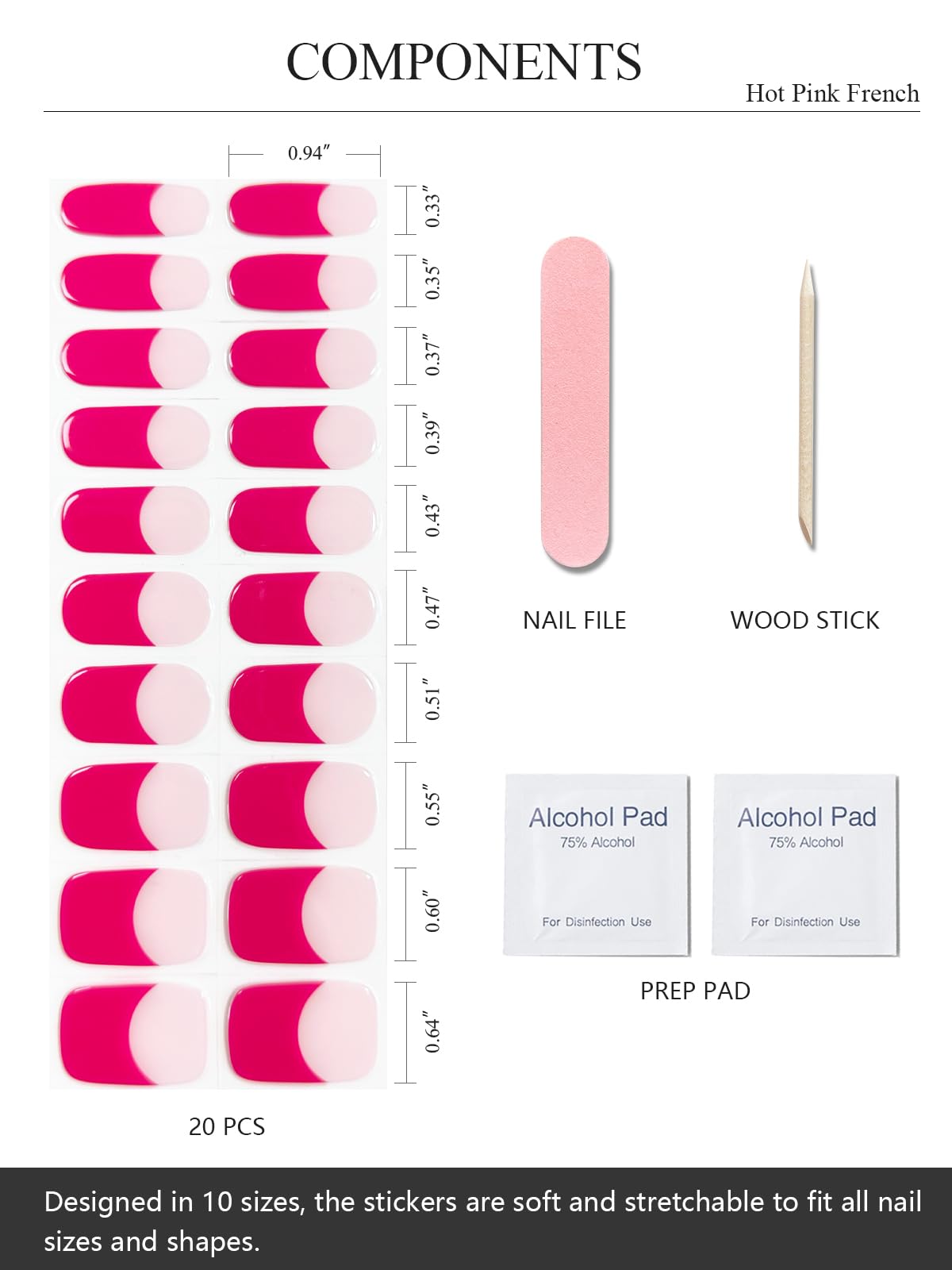 AutyaMee applied on hand showing flawless hot pink French manicure for salon-quality results