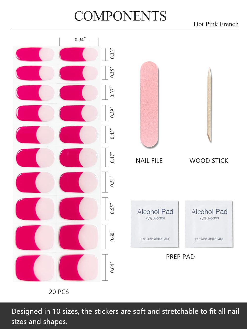AutyaMee applied on hand showing flawless hot pink French manicure for salon-quality results