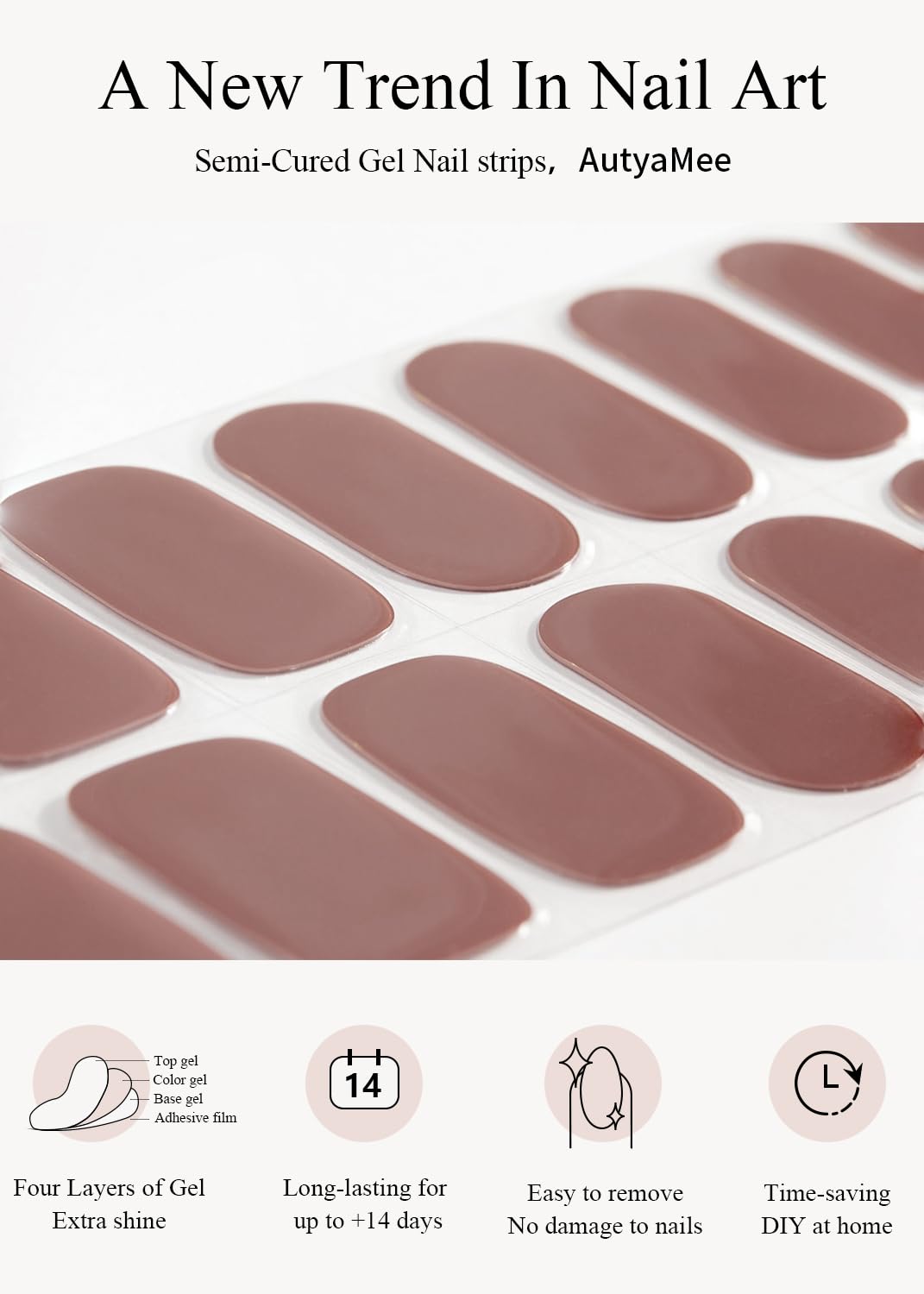 AutyaMee nail file and wooden stick with prep pads demonstrating complete starter kit