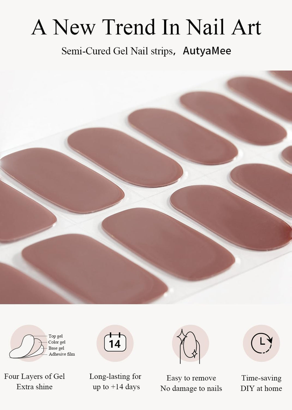 AutyaMee nail file and wooden stick with prep pads demonstrating complete starter kit