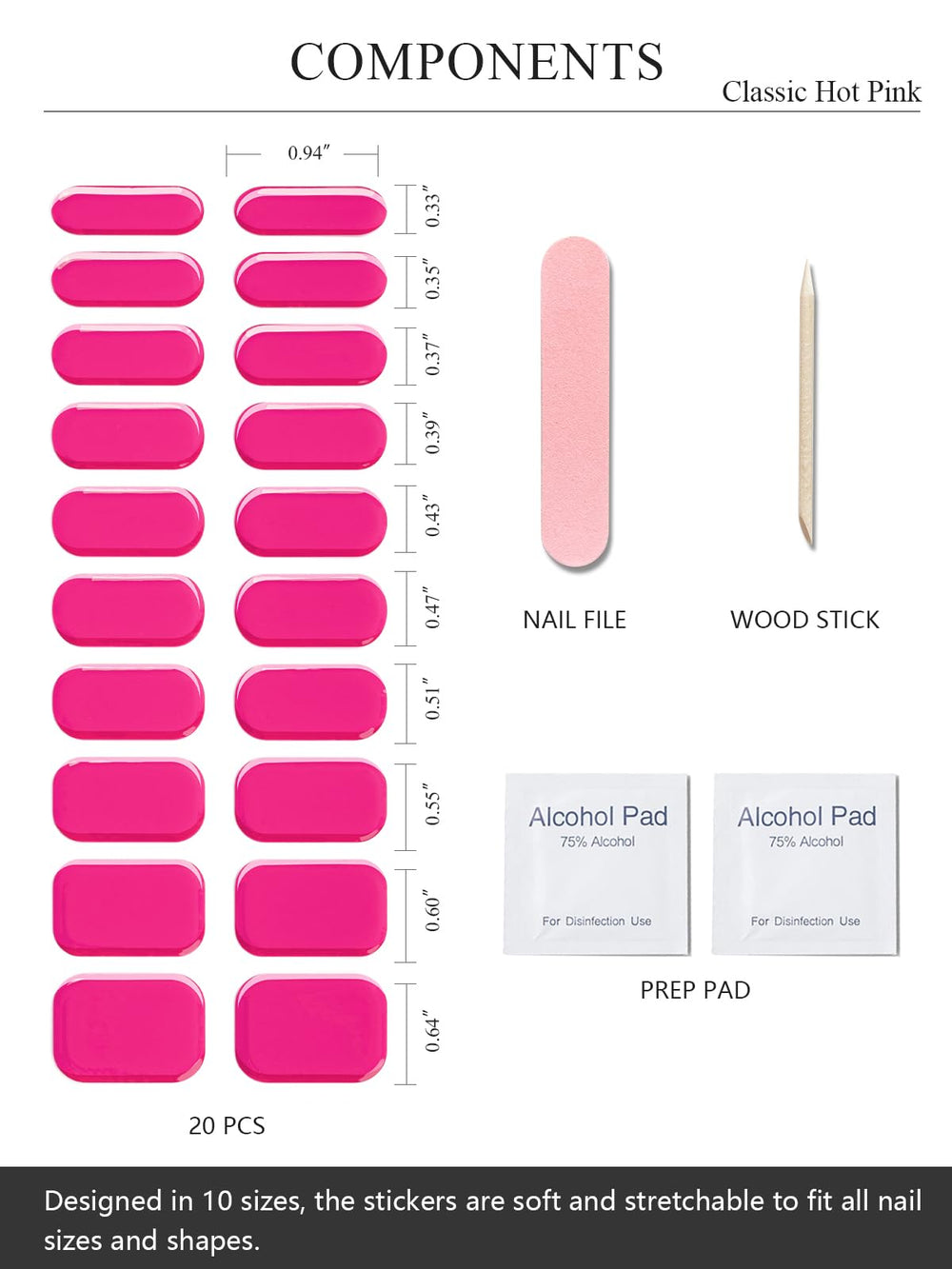 AutyaMee included tools displayed with strips for quick at-home application and prep
