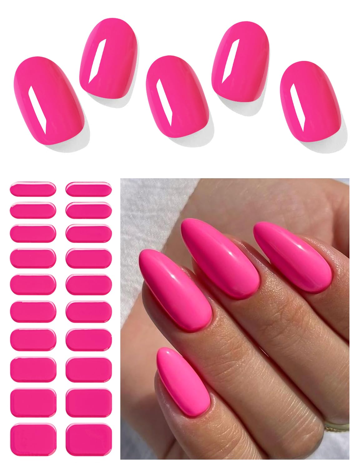 AutyaMee front packaging showing 20-piece classic hot pink set with tools for convenience