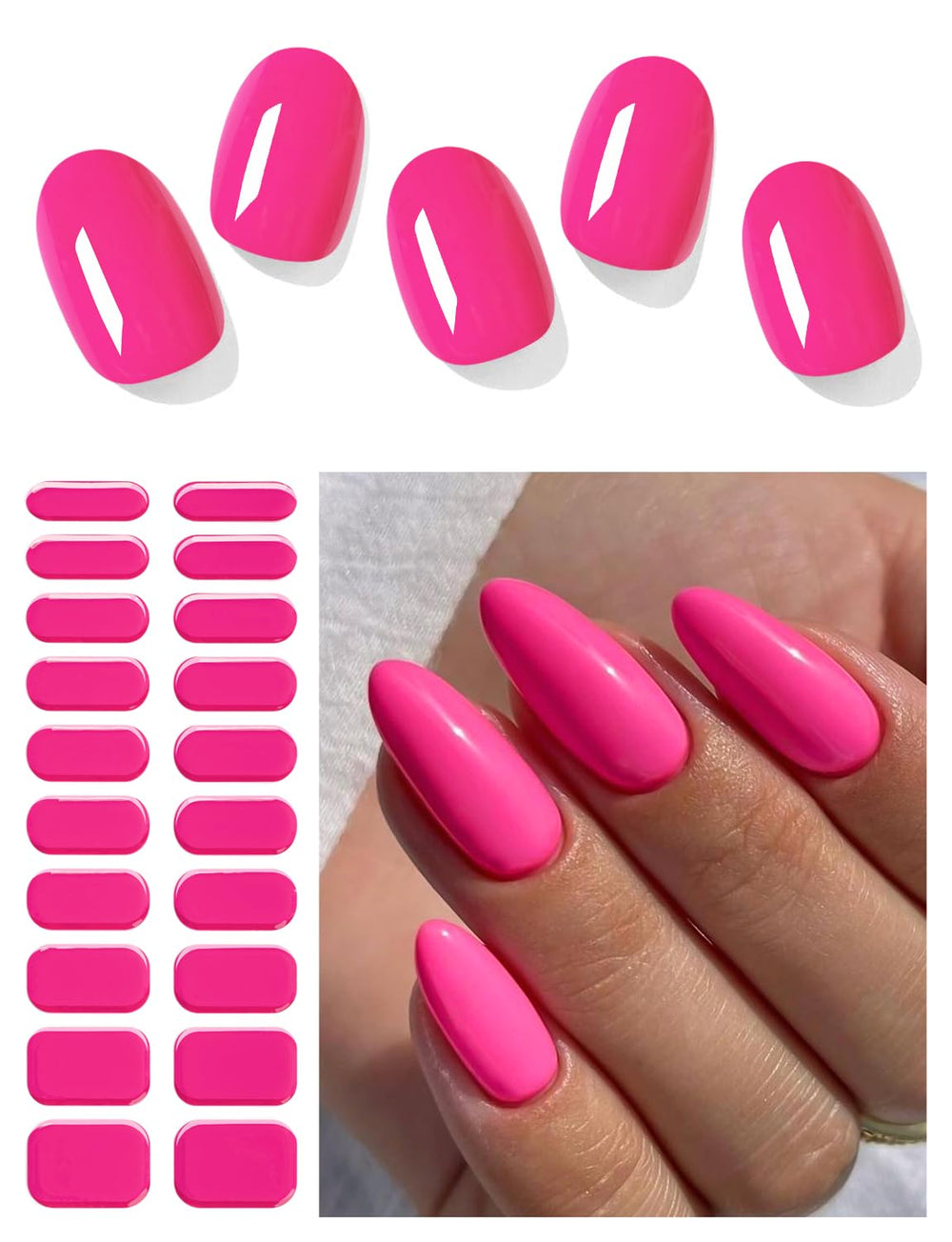 AutyaMee front packaging showing 20-piece classic hot pink set with tools for convenience