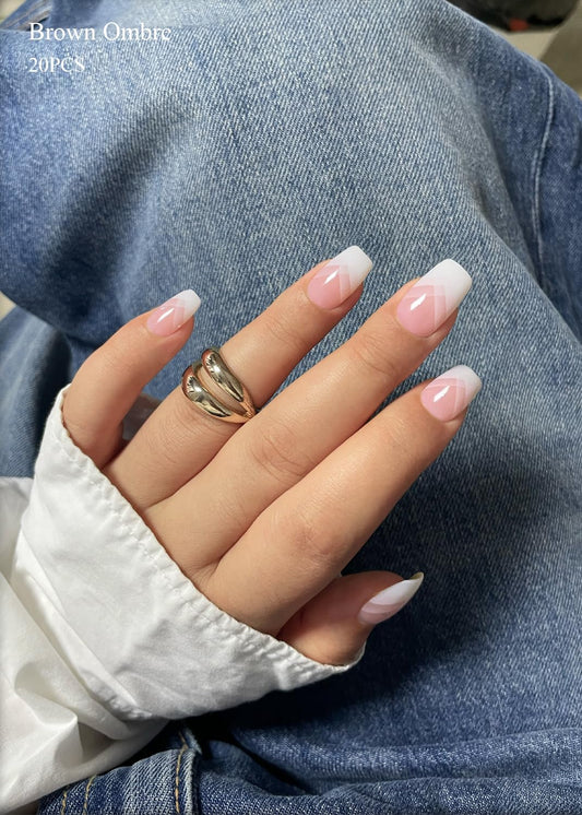 AutyaMee close up of gel strip texture and white French tip highlighting smooth finish