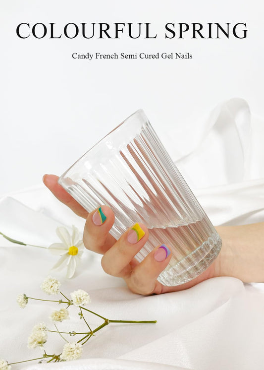 AutyaMee close-up of semi cured gel strip texture illustrating flexible application benefit