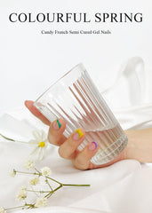 AutyaMee close-up of semi cured gel strip texture illustrating flexible application benefit