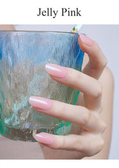 AutyaMee curing under UV lamp illustrating fast hardening to salon quality