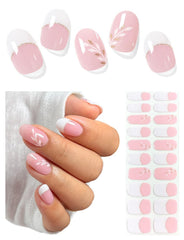 AutyaMee front packaging showing white French flower design and gold glitter benefits long-lasting style