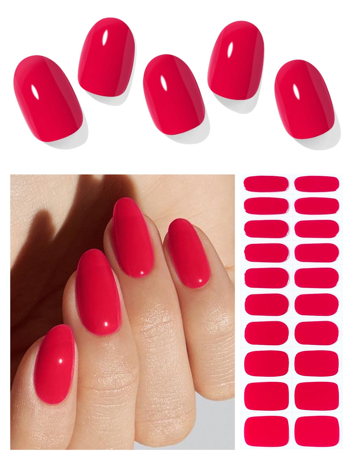 AutyaMee front packaging shows red gel strips and benefits easy salon finish