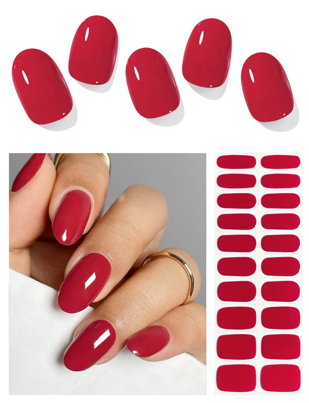 AutyaMee front packaging showing 20 gel nail strips and included tools for convenience