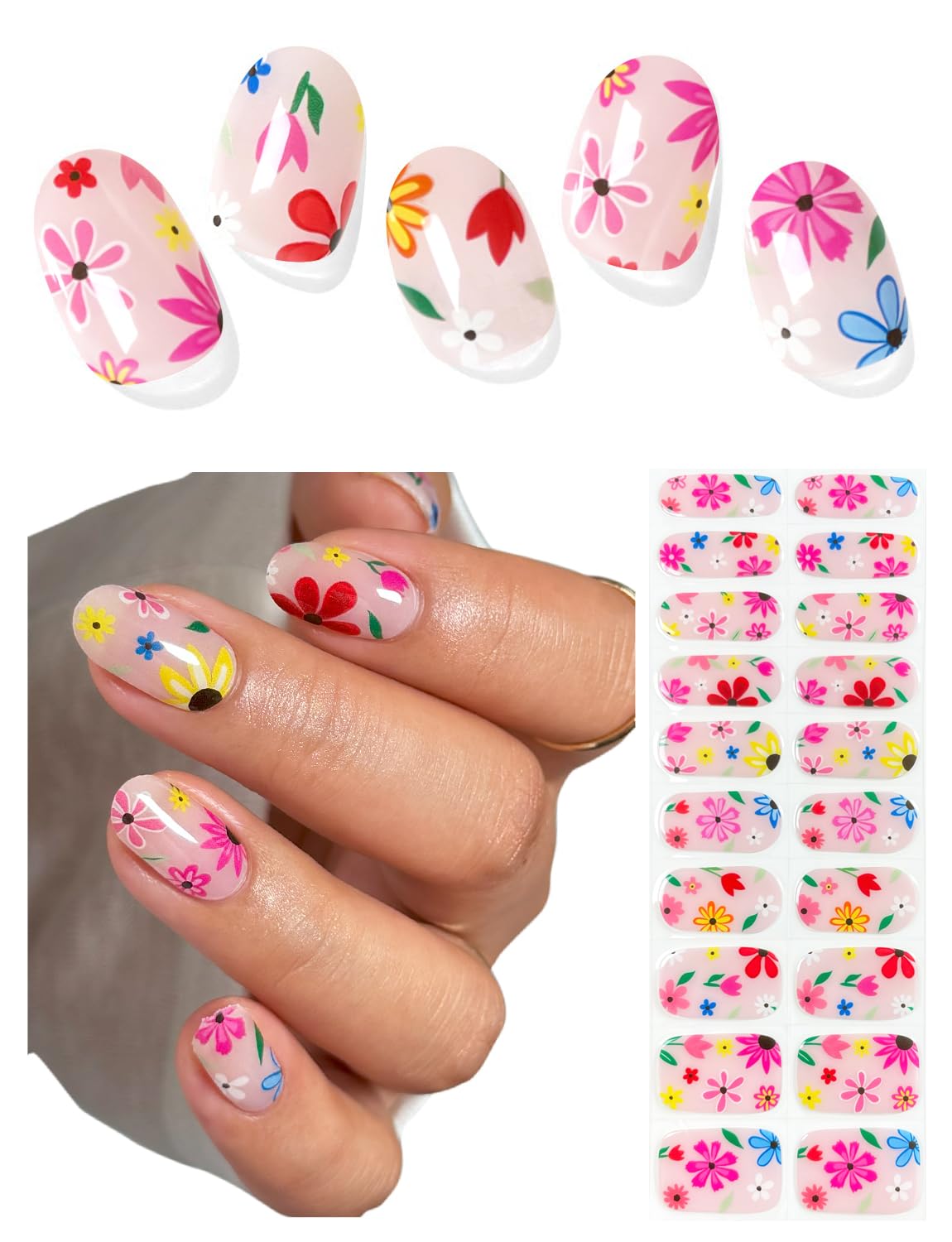 AutyaMee front packaging showing cute flower strips and included tools, clear product overview