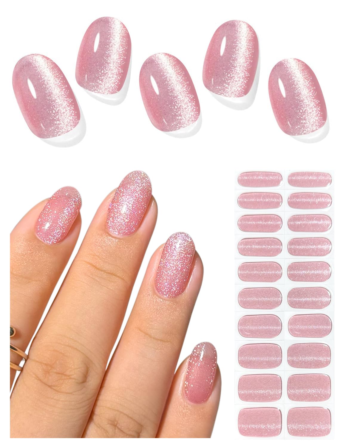 AutyaMee front packaging showing light rose cat eye strips and benefits