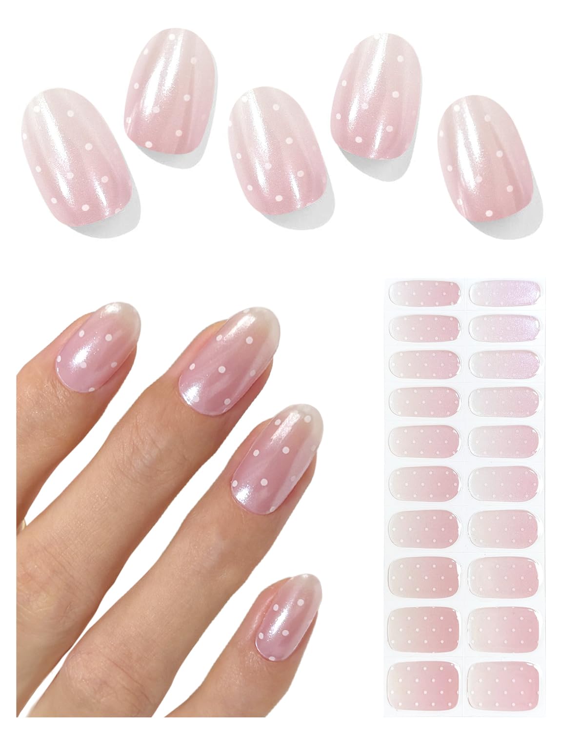AutyaMee front packaging showing white polka dot pearl chrome design and benefit of ready-to-cure convenience