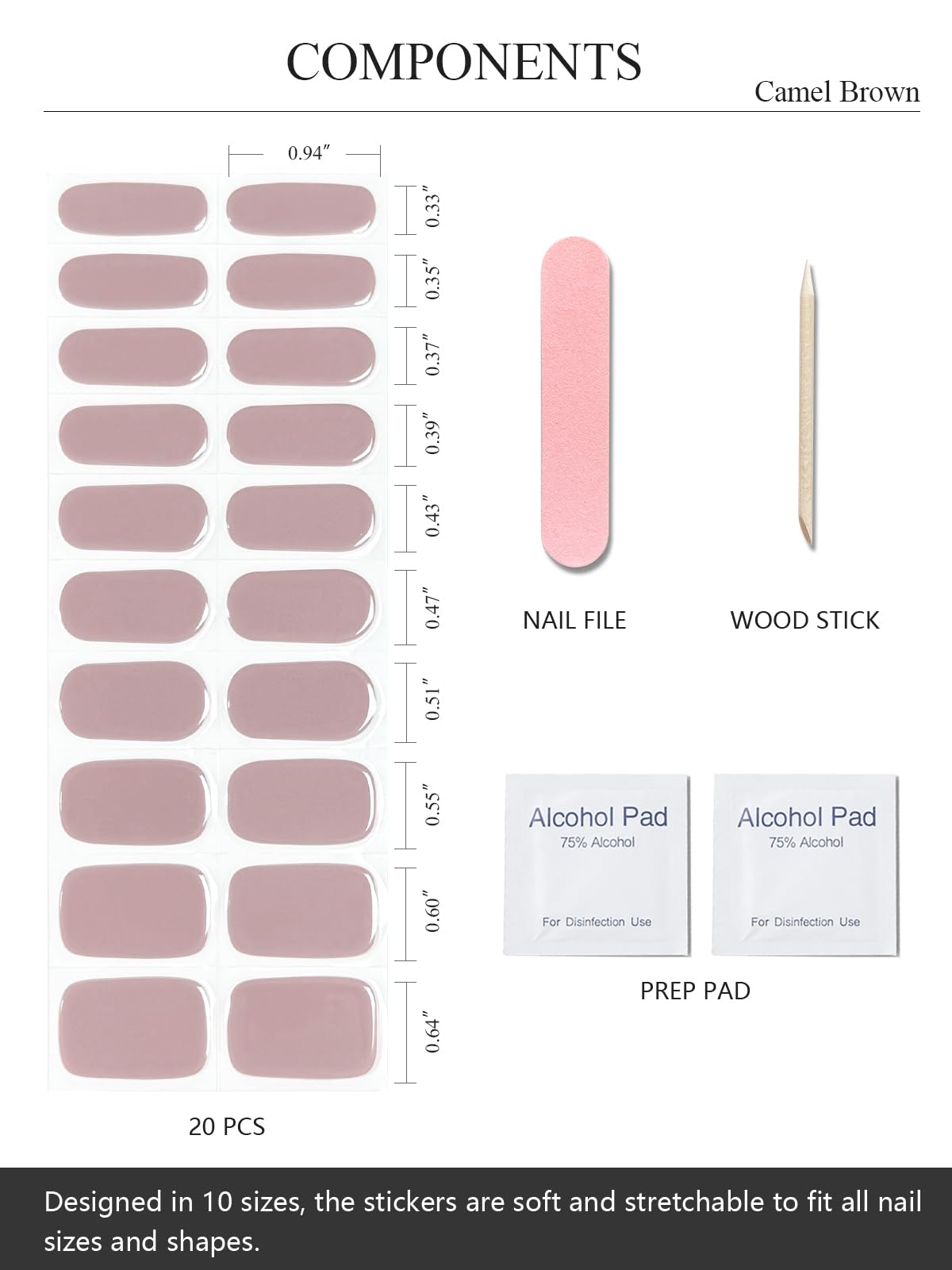 AutyaMee kit tools laid out for easy home nail application
