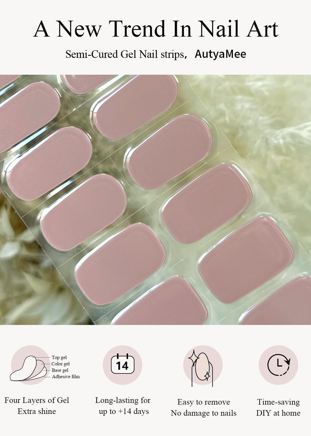 AutyaMee strips curing under UV lamp for durable glossy finish