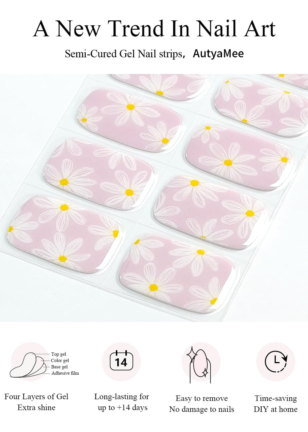 AutyaMee nail file and prep pads displayed to show included tools for clean application