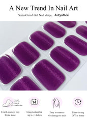 AutyaMee on hands cured purple cat eye offering salon-quality finish