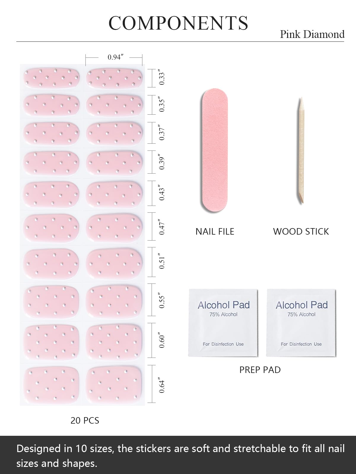 AutyaMee layout of kit tools with strips showing ready-to-use salon convenience at home