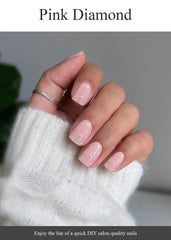 AutyaMee close-up of textured pink diamond gel strip highlighting color depth and flexibility