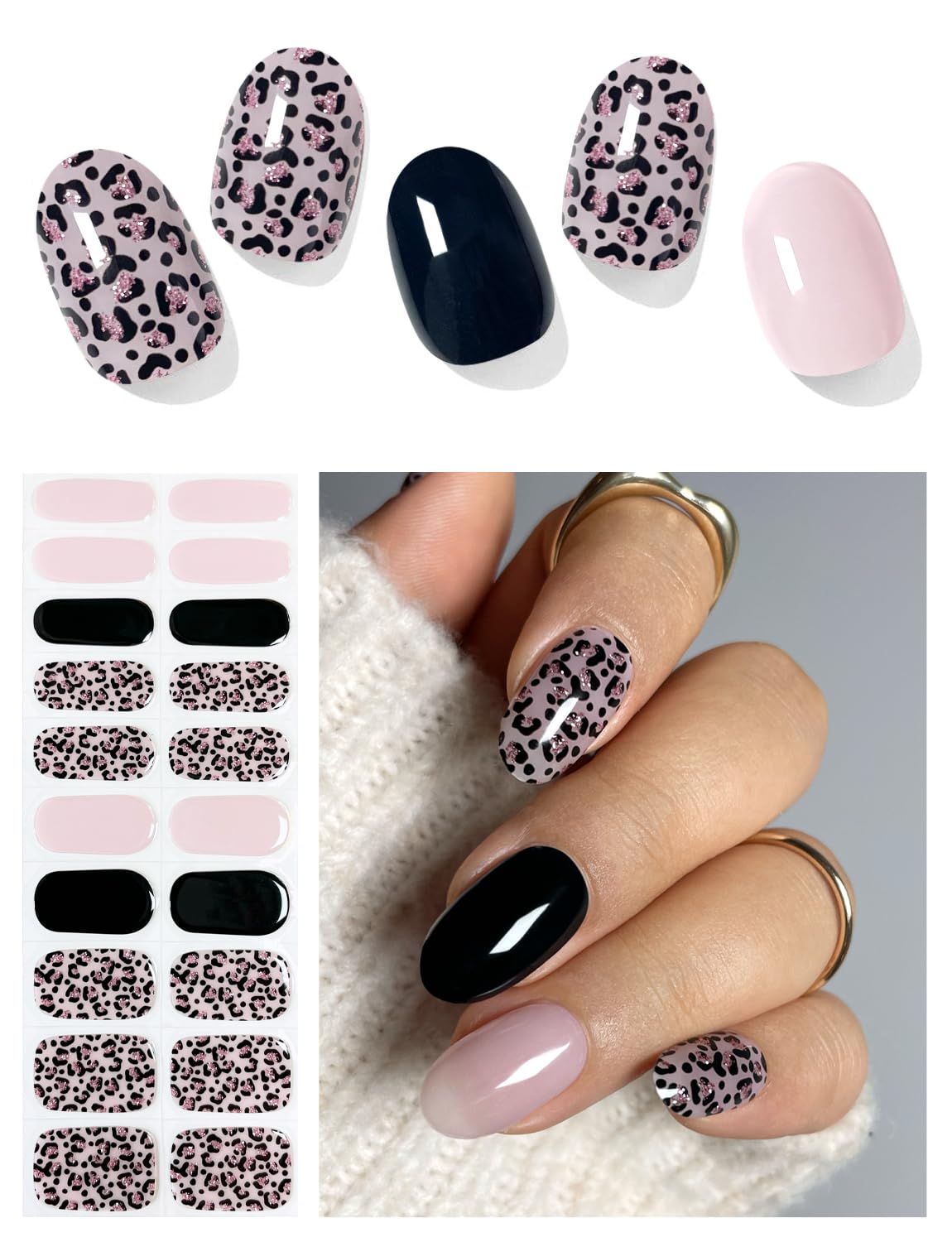 AutyaMee front packaging showing pink leopard strips and included tools for easy use