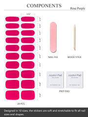 AutyaMee laid out strips showing size range for accurate nail fit and finish