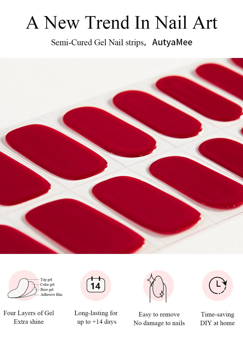 AutyaMee kit contents with prep pads file and wooden stick showing easy application benefit