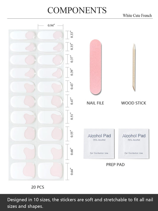 AutyaMee Snow Cap close-up of gel strip texture displaying smooth finish and precision