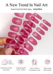 AutyaMee strip on nail curing under LED lamp for fast, durable salon-quality finish