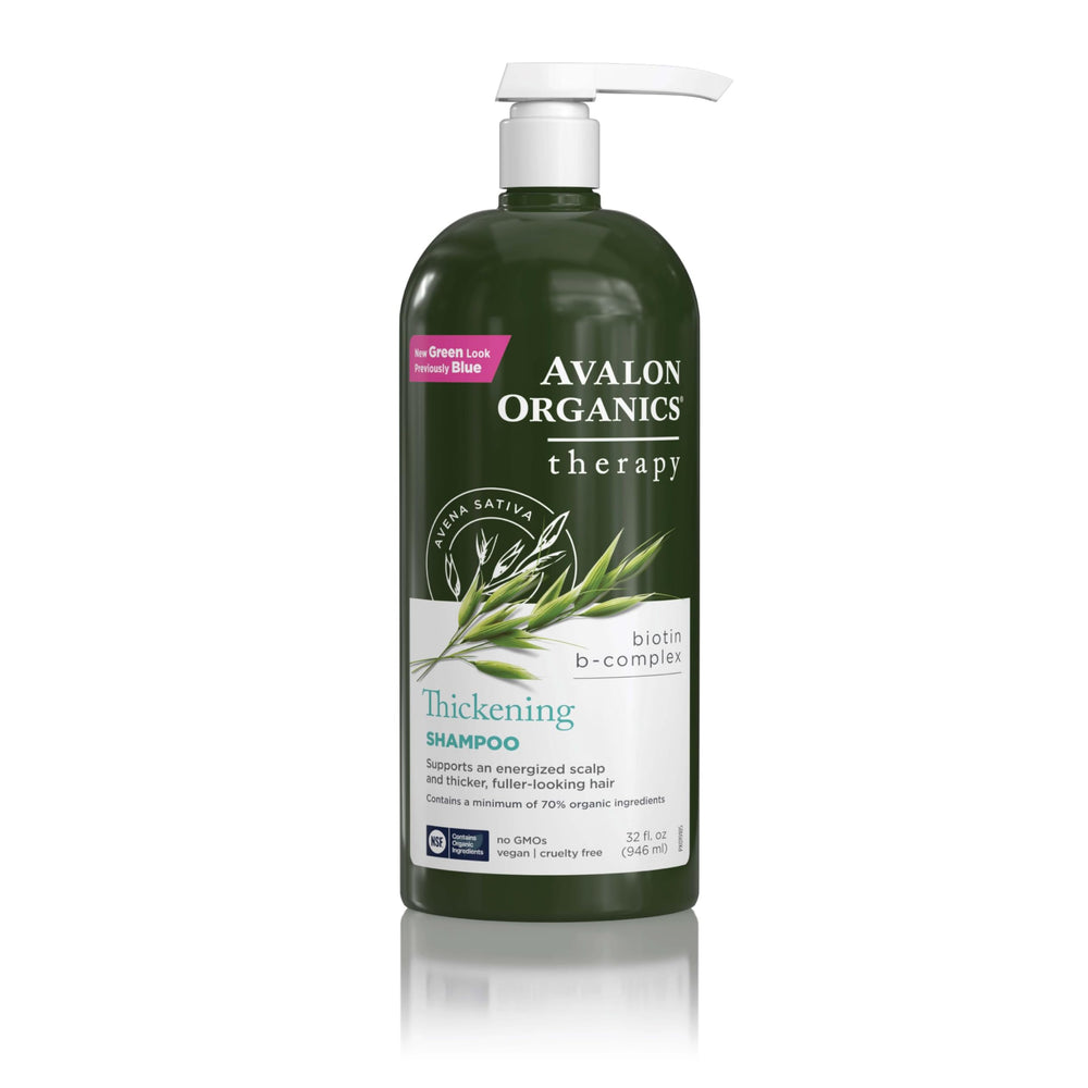 Avalon Organics front packaging showing 32 oz bottle and cleaner ingredients benefit