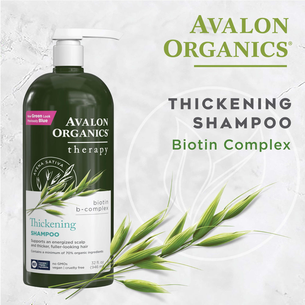 Avalon Organics in-shower use demonstrating application for fuller-looking hair benefit