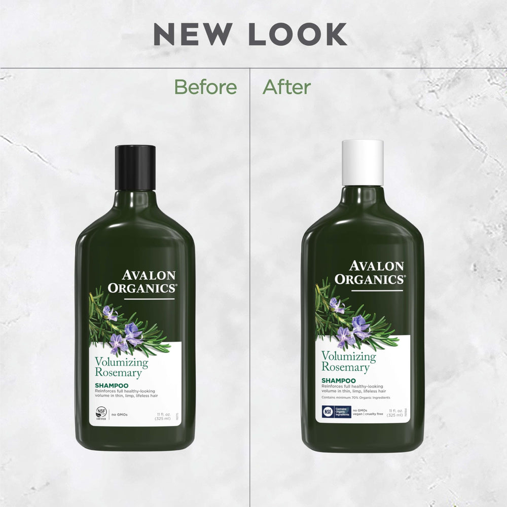 Avalon Organics bottle staged on bathroom shelf conveying natural skincare routine