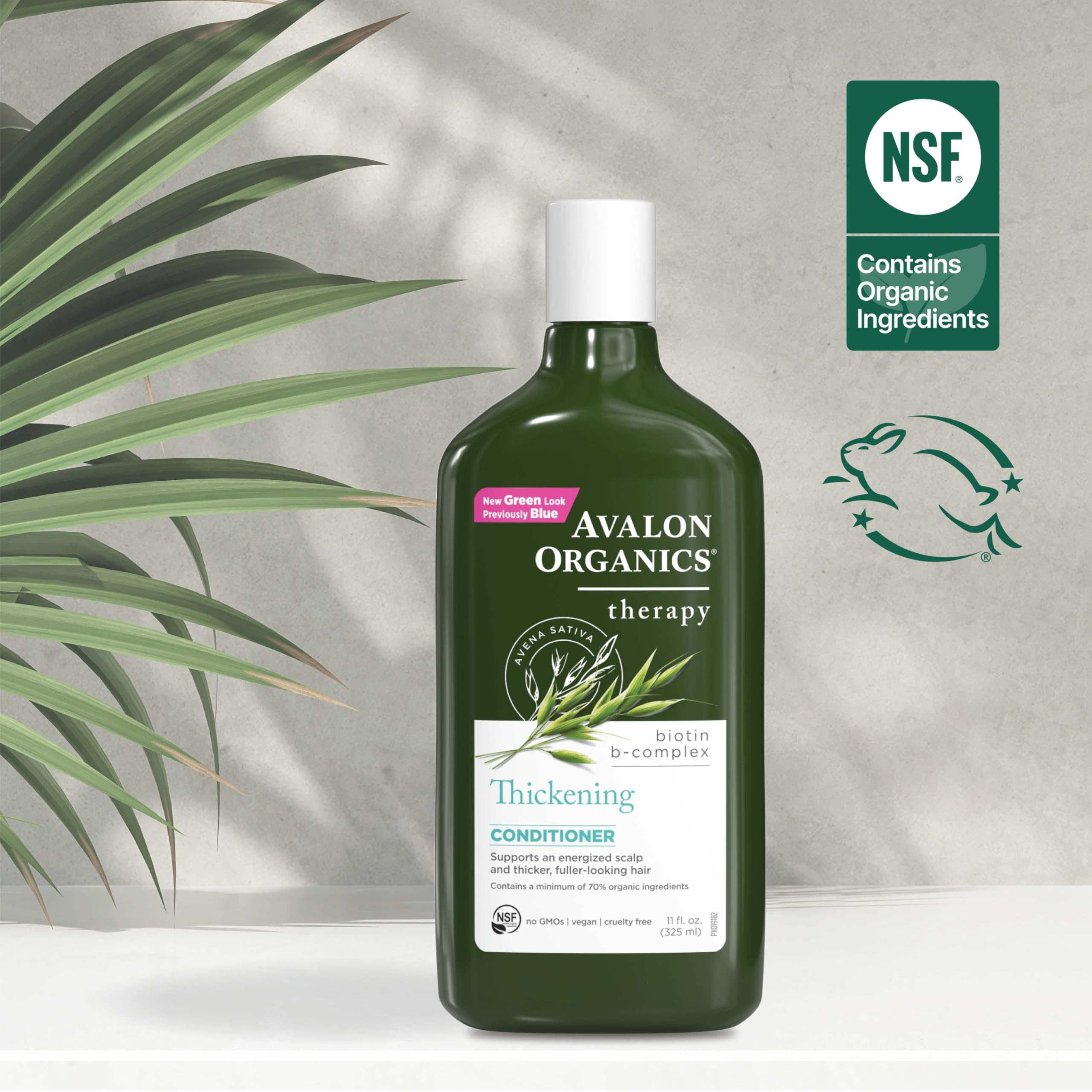 Avalon Organics creamy conditioner close-up texture for lightweight conditioning