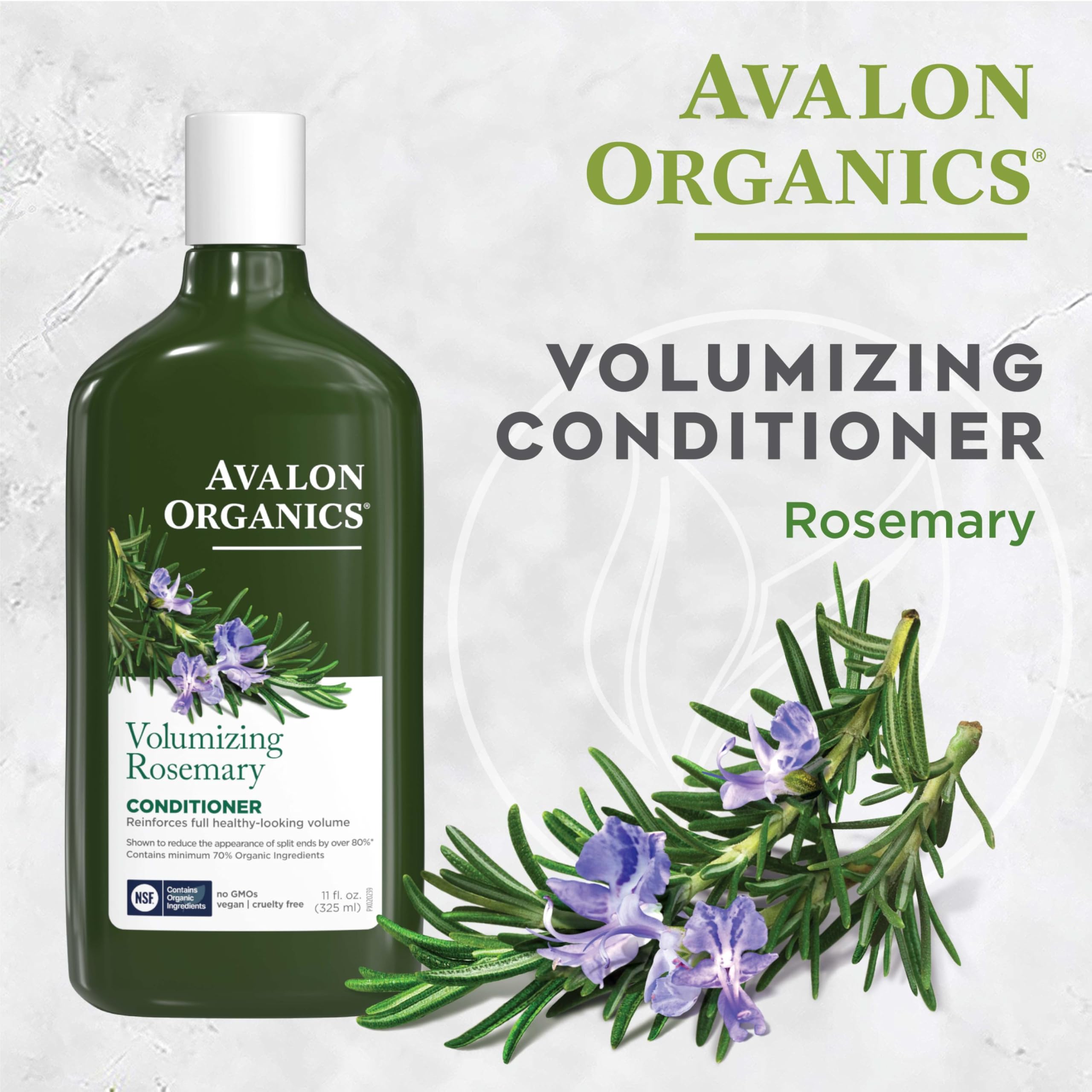 Avalon Organics conditioner texture close-up demonstrating lightweight cream benefit